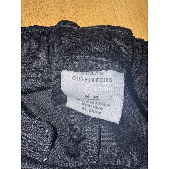 Urban Outfitters Black Striped Track Pants Medium 34x30 Pleated Retro Y2K - Picture 2 of 4